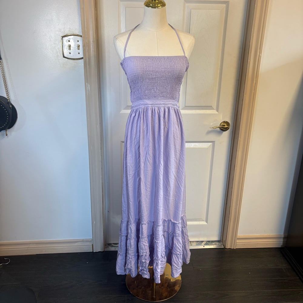 Lavender Halter Maxi Dress